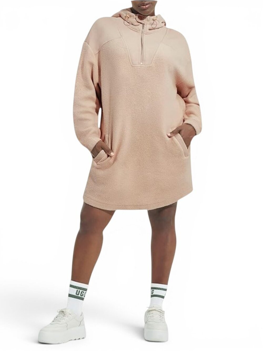UGG Josephynn Mixed Dress Himalaya Sweatshirt Oversized Hoodie NWT New XL